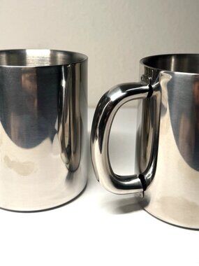 BergHOFF Stainless Steel Coffee Mugs Set of 2 Double Wall 12 oz Travel Cups